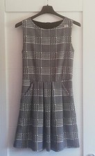 ABITO IN SCUBA DENNY ROSE PIEDE DE POULE NERO BIANCO GRIGIO TG.XS/40 NUOVO