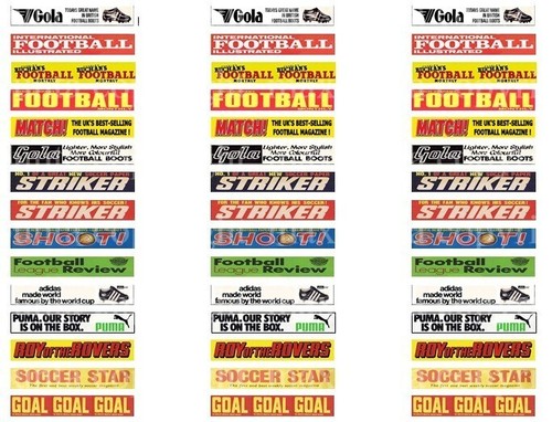 Subbuteo adesivi giornali - adesivi,