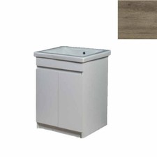 Mobile Lavatoio in Ceramica 2 Ante e Strofinatoio Integrato 60x60x86A cm Olmo