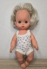 Simpatica bambola di plastica Italocremona Doll 34 cm da collezione occhi...