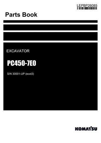 Komatsu pc450 7e0 - komatsu, catalogo