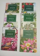 lotto 6 calendari L'Erbolario, 2020-2025, illustrazioni di Alfonso Goi, intonsi