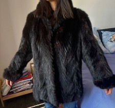 GIACCA PELLICCIA DI VERO VISONE BUONO STATO taglia 46/48