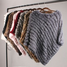 Poncho vera pelliccia di
