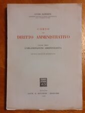 Corso di DIRITTO AMMINISTRATIVO - Vol. terzo - G. Zanobini  1949  Ed. Giuffrè !!