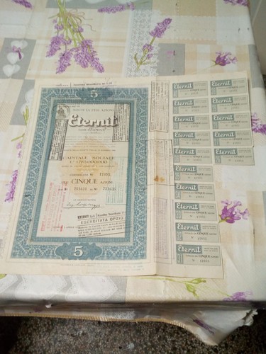 Eternit societa per zioni - eternit, a