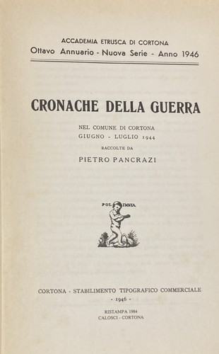 Pietro pancrazi cronache - pietro,