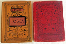 LOTTO G.PUCCINI 2 LIBRETTI TOSCA- PIANOFORTE SOLO/ LA BOHEME -PIANOFORTE RICORDI