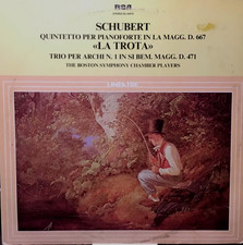 La Trota Quintetto Per Pianoforte In La Magg D. 667 Trio Per Archi 1 Schubert LP