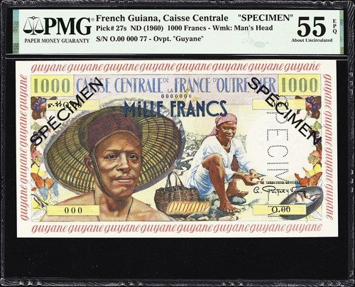 Guyana francese 1000 franchi - guyana,