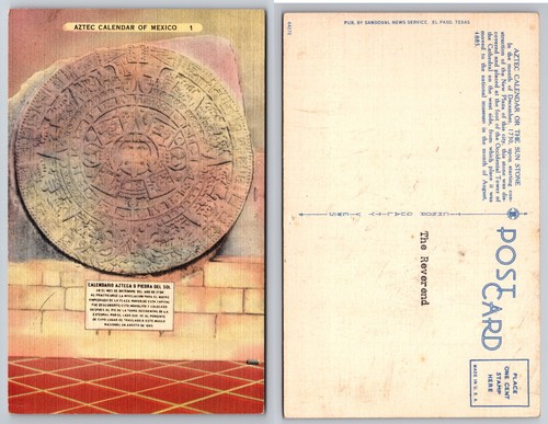 Cartolina calendario azteco - calendario,