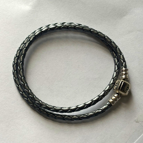 Pandora gray braided leather - gray,