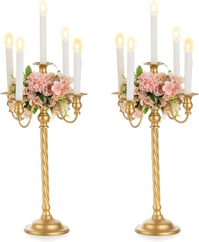 Candelabro portacandele oro - candelabro,