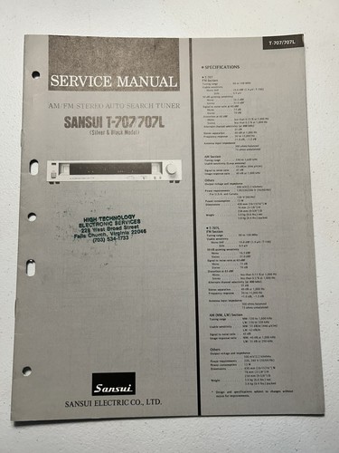 Sansui 707 707l - t-707l, stereo