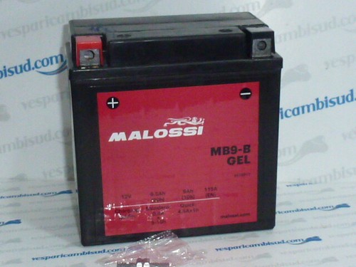 Batteria gel malossi yb9 - batteria, yb9-b