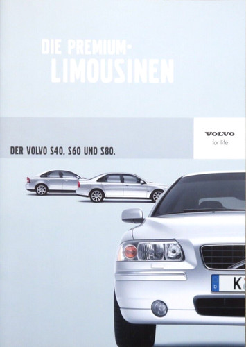 Volvo s40 s60 s80 - volvo, depliant