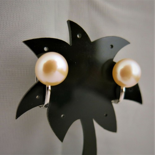 Orecchini clip con perle vere
