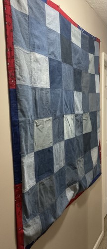 Coperta patchwork jeans denim