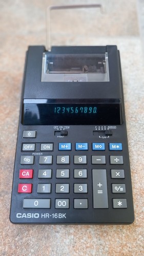 Casio 16bk calcolatrice - casio, hr-16bk