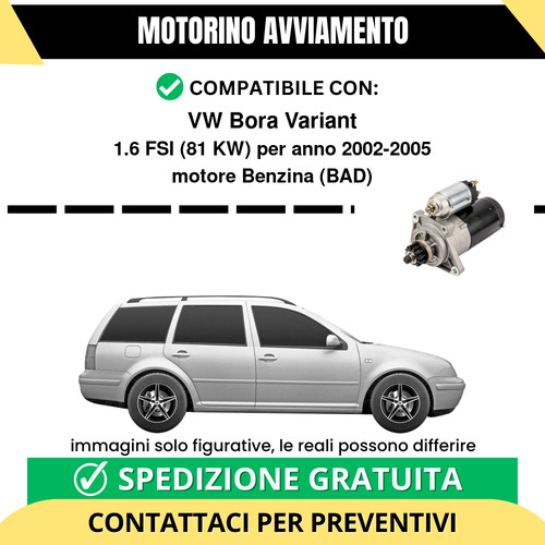Motorino avviamento bora - avviamento, vw