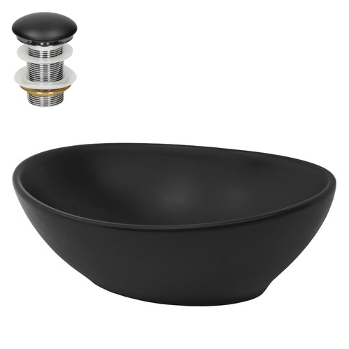 Lavabo appoggio nero - lavabo,