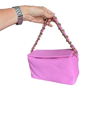 Borsa vera pelle rosa - borsa, catena