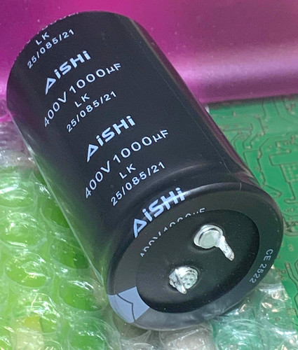 1000uf 400v aishi snap - aishi, snap-in
