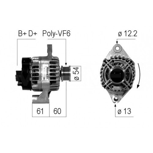 Alternatore per alfa romeo 159 - alternatore,