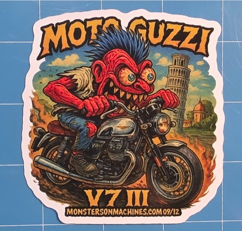 Moto guzzi iii 9x9cm - moto,