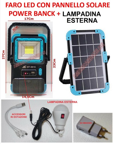 Faro led 40w con pannello - 40w,