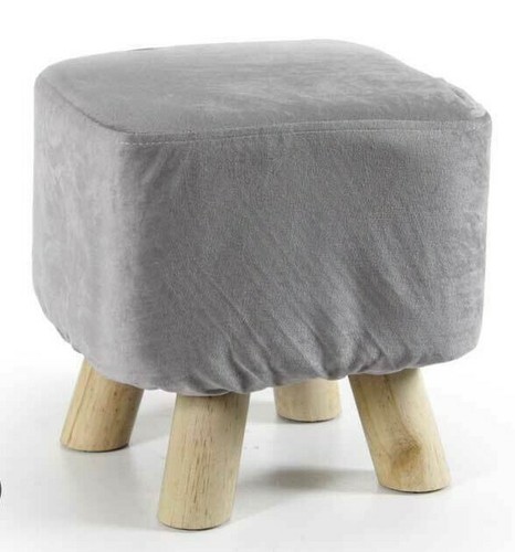 Pouf 28cm grigio velluto - 28cm,