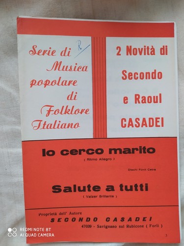 Secondo raoul casadei io - raoul, "io