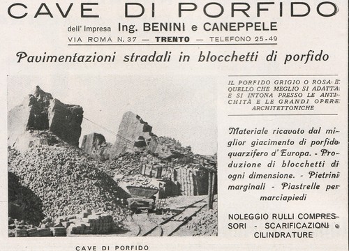 Pubblicita 1940 cave di - pubblicita',