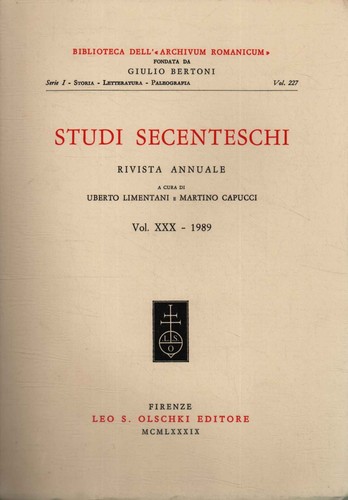 Studi secenteschi - , xxx)