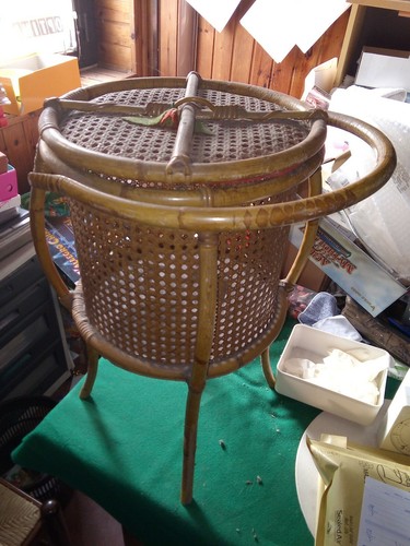 Raro cestino vintage paglia - cestino,