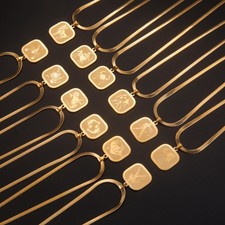 Collana medaglione zodiaco - collana,