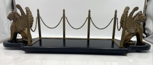 Vtg egyptian brass desk book - vtg,
