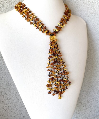 Collana vintage ambra - , perline