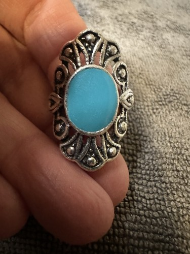 Anello silvertone con frontale - anello,
