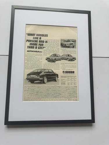 Framed original 1989 skoda - original,