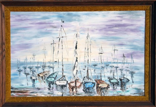 Fred roner marina oil on - roner,,