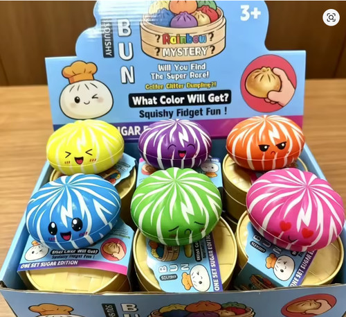 Panino colorato squishy lento - colorato,