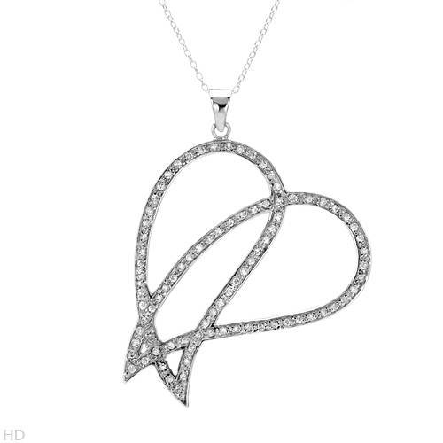 Collana cuore con zirconi - , da