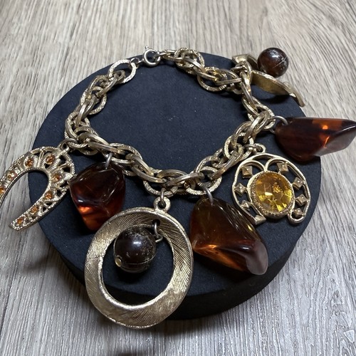 Bracciale vintage finta ambra - finta,