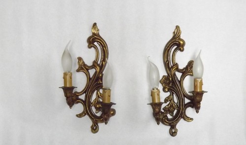 Coppia applique vintage - , bronzo