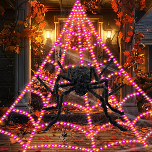 Halloween illumina ragnatela - halloween,
