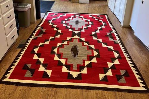 Tappeto lana navajo tessuto - di,