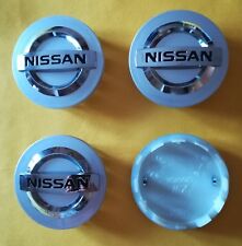 4 Set Coprimozzo silver  Coppette Borchie Cerchi In Lega COMPATIBILI NISSAN 54MM