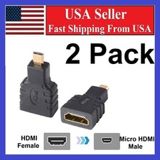 2 Pack Micro HDMI Type D Male