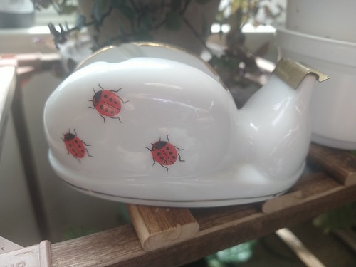Vintage porcelain ladybug - vintage,